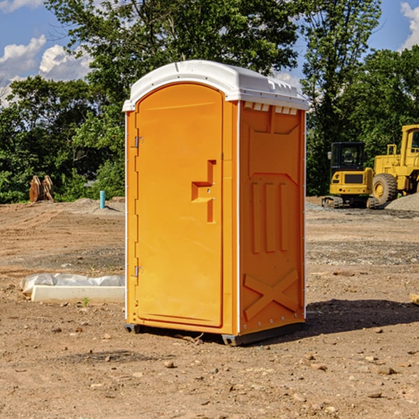 how often are the portable restrooms cleaned and serviced during a rental period in Hampton Tennessee